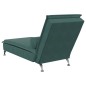 vidaXL Massage-Chaiselongue mit Nackenrolle Dunkelgrün Samt vidaXL Massage-Chaiselongue mit Nackenrolle Dunkelgrün Samt