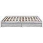 vidaXL Bettgestell mit Schubladen Grau Sonoma 180x200cm Holzwerkstoff vidaXL Bettgestell mit Schubladen Grau Sonoma 180x200cm Holzwerkstoff