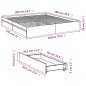 vidaXL Bettgestell mit Schubladen Grau Sonoma 180x200cm Holzwerkstoff vidaXL Bettgestell mit Schubladen Grau Sonoma 180x200cm Holzwerkstoff