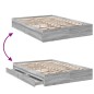 vidaXL Bettgestell mit Schubladen Grau Sonoma 160x200 cm Holzwerkstoff vidaXL Bettgestell mit Schubladen Grau Sonoma 160x200 cm Holzwerkstoff