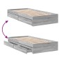vidaXL Bettgestell mit Schubladen Grau Sonoma 100x200 cm Holzwerkstoff vidaXL Bettgestell mit Schubladen Grau Sonoma 100x200 cm Holzwerkstoff