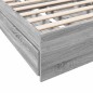 vidaXL Bettgestell mit Schubladen Grau Sonoma 100x200 cm Holzwerkstoff vidaXL Bettgestell mit Schubladen Grau Sonoma 100x200 cm Holzwerkstoff