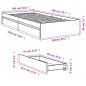 vidaXL Bettgestell mit Schubladen Grau Sonoma 100x200 cm Holzwerkstoff vidaXL Bettgestell mit Schubladen Grau Sonoma 100x200 cm Holzwerkstoff