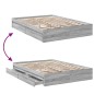 vidaXL Bettgestell mit Schubladen Grau Sonoma 135x190 cm Holzwerkstoff vidaXL Bettgestell mit Schubladen Grau Sonoma 135x190 cm Holzwerkstoff