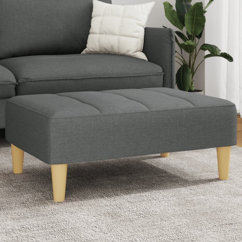 vidaXL Fußhocker Dunkelgrau 77x55x31 cm Stoff vidaXL Fußhocker Dunkelgrau 77x55x31 cm Stoff