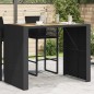 vidaXL Gartentisch mit Holzplatte Schwarz 145x80x110 cm Poly Rattan vidaXL Gartentisch mit Holzplatte Schwarz 145x80x110 cm Poly Rattan
