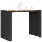 vidaXL Gartentisch mit Holzplatte Schwarz 145x80x110 cm Poly Rattan vidaXL Gartentisch mit Holzplatte Schwarz 145x80x110 cm Poly Rattan