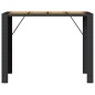 vidaXL Gartentisch mit Holzplatte Schwarz 145x80x110 cm Poly Rattan vidaXL Gartentisch mit Holzplatte Schwarz 145x80x110 cm Poly Rattan