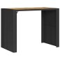 vidaXL Gartentisch mit Holzplatte Schwarz 145x80x110 cm Poly Rattan vidaXL Gartentisch mit Holzplatte Schwarz 145x80x110 cm Poly Rattan