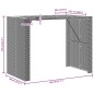 vidaXL Gartentisch mit Holzplatte Schwarz 145x80x110 cm Poly Rattan vidaXL Gartentisch mit Holzplatte Schwarz 145x80x110 cm Poly Rattan