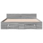 vidaXL Bettgestell mit Schubladen Grau Sonoma 140x190 cm Holzwerkstoff vidaXL Bettgestell mit Schubladen Grau Sonoma 140x190 cm Holzwerkstoff