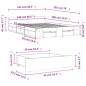 vidaXL Bettgestell mit Schubladen Grau Sonoma 140x190 cm Holzwerkstoff vidaXL Bettgestell mit Schubladen Grau Sonoma 140x190 cm Holzwerkstoff