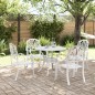 vidaXL 5-tlg. Garten-Essgruppe Weiß Aluminiumguss vidaXL 5-tlg. Garten-Essgruppe Weiß Aluminiumguss