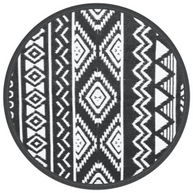 vidaXL Outdoor-Teppich Schwarz Ø200 cm PP