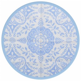 vidaXL Outdoor-Teppich Babyblau Ø160 cm PP