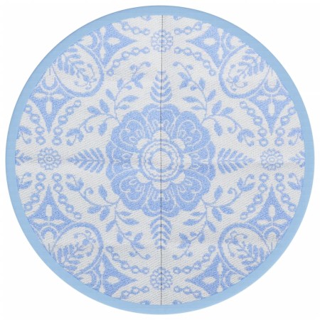 vidaXL Outdoor-Teppich Babyblau Ø160 cm PP