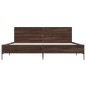 vidaXL Bettgestell Braun Eichen-Optik 200x200 cm Holzwerkstoff Metall vidaXL Bettgestell Braun Eichen-Optik 200x200 cm Holzwerkstoff Metall