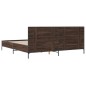 vidaXL Bettgestell Braun Eichen-Optik 200x200 cm Holzwerkstoff Metall vidaXL Bettgestell Braun Eichen-Optik 200x200 cm Holzwerkstoff Metall