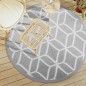 vidaXL Outdoor-Teppich Grau Ø160 cm PP vidaXL Outdoor-Teppich Grau Ø160 cm PP