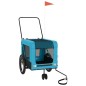 vidaXL Fahrradanhänger Hunde Blau und Schwarz Oxford-Gewebe & Eisen vidaXL Fahrradanhänger Hunde Blau und Schwarz Oxford-Gewebe & Eisen