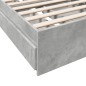 vidaXL Bettgestell mit Schubladen Betongrau 90x200 cm Holzwerkstoff vidaXL Bettgestell mit Schubladen Betongrau 90x200 cm Holzwerkstoff