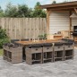 vidaXL 13-tlg. Garten-Essgruppe mit Kissen Grau Poly Rattan vidaXL 13-tlg. Garten-Essgruppe mit Kissen Grau Poly Rattan
