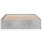 vidaXL Bettgestell Betongrau 135x190 cm Holzwerkstoff vidaXL Bettgestell Betongrau 135x190 cm Holzwerkstoff