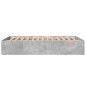 vidaXL Bettgestell Betongrau 135x190 cm Holzwerkstoff vidaXL Bettgestell Betongrau 135x190 cm Holzwerkstoff