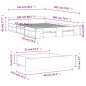 vidaXL Bettgestell mit Schubladen Betongrau 150x200 cm Holzwerkstoff vidaXL Bettgestell mit Schubladen Betongrau 150x200 cm Holzwerkstoff