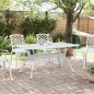 vidaXL Gartentisch Weiß 150x90x72 cm Aluminiumguss vidaXL Gartentisch Weiß 150x90x72 cm Aluminiumguss