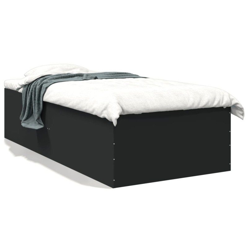 vidaXL Bettgestell Schwarz 90x200 cm Holzwerkstoff vidaXL Bettgestell Schwarz 90x200 cm Holzwerkstoff