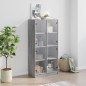 vidaXL Highboard mit Türen Grau Sonoma 68x37x142 cm Holzwerkstoff vidaXL Highboard mit Türen Grau Sonoma 68x37x142 cm Holzwerkstoff