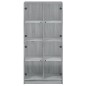 vidaXL Highboard mit Türen Grau Sonoma 68x37x142 cm Holzwerkstoff vidaXL Highboard mit Türen Grau Sonoma 68x37x142 cm Holzwerkstoff