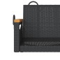 vidaXL Hängebank Schwarz 109x62x40 cm Poly Rattan vidaXL Hängebank Schwarz 109x62x40 cm Poly Rattan