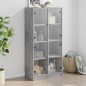 vidaXL Highboard mit Türen Betongrau 68x37x142 cm Holzwerkstoff vidaXL Highboard mit Türen Betongrau 68x37x142 cm Holzwerkstoff