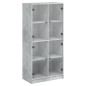 vidaXL Highboard mit Türen Betongrau 68x37x142 cm Holzwerkstoff vidaXL Highboard mit Türen Betongrau 68x37x142 cm Holzwerkstoff