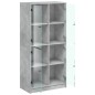 vidaXL Highboard mit Türen Betongrau 68x37x142 cm Holzwerkstoff vidaXL Highboard mit Türen Betongrau 68x37x142 cm Holzwerkstoff