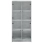 vidaXL Highboard mit Türen Betongrau 68x37x142 cm Holzwerkstoff vidaXL Highboard mit Türen Betongrau 68x37x142 cm Holzwerkstoff