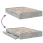 vidaXL Bettgestell mit Schubladen Betongrau 140x190 cm Holzwerkstoff vidaXL Bettgestell mit Schubladen Betongrau 140x190 cm Holzwerkstoff