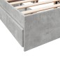 vidaXL Bettgestell mit Schubladen Betongrau 140x190 cm Holzwerkstoff vidaXL Bettgestell mit Schubladen Betongrau 140x190 cm Holzwerkstoff