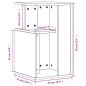 vidaXL Beistelltisch Weiß 35x35x60 cm Holzwerkstoff