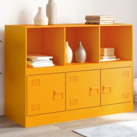 vidaXL Sideboard Senfgelb 99x39x73 cm Stahl