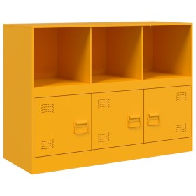 vidaXL Sideboard Senfgelb 99x39x73 cm Stahl