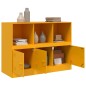 vidaXL Sideboard Senfgelb 99x39x73 cm Stahl vidaXL Sideboard Senfgelb 99x39x73 cm Stahl