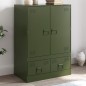 vidaXL Highboard Olivgrün 67x39x95 cm Stahl vidaXL Highboard Olivgrün 67x39x95 cm Stahl