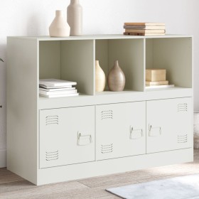 vidaXL Sideboard Weiß 99x39x73 cm Stahl