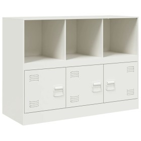 vidaXL Sideboard Weiß 99x39x73 cm Stahl