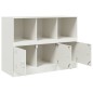 vidaXL Sideboard Weiß 99x39x73 cm Stahl vidaXL Sideboard Weiß 99x39x73 cm Stahl