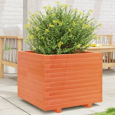 vidaXL Pflanzkübel Wachsbraun 60x60x49,5 cm Massivholz Kiefer