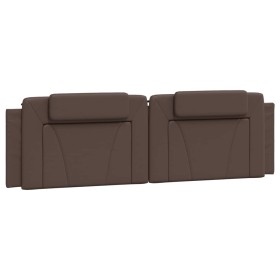 vidaXL Kopfteil-Kissen Braun 180 cm Kunstleder